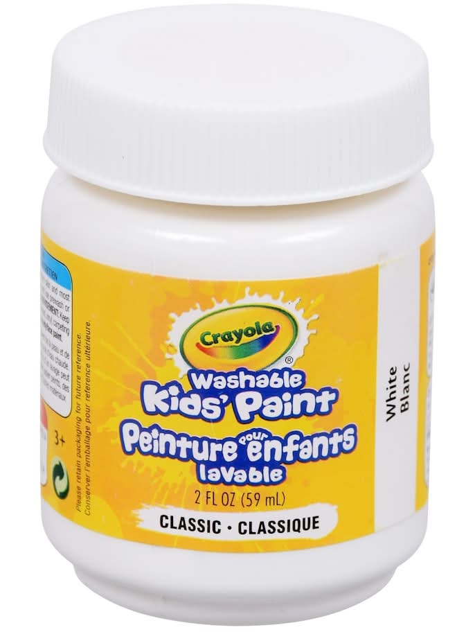 Crayola Classic Washable Kids' Paint, White (2 fl oz)