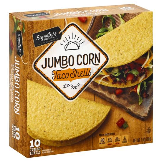 Signature Select Jumbo Corn Taco Shells (10 shells)