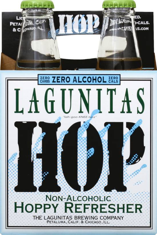 Lagunitas Non-Alcoholic Hop Domestic Hoppy Refresher Beer (4 pack, 12 fl oz)
