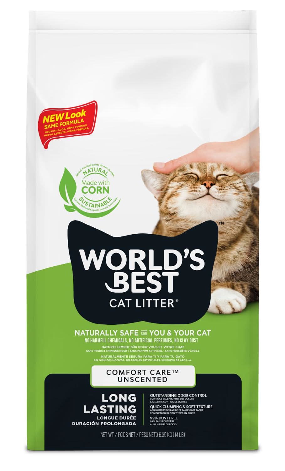 World's Best Comfort Care Unscented Cat Litter, 14 lb