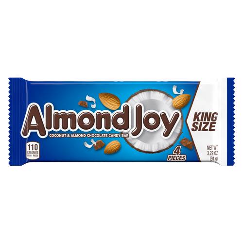 Almond Joy Coconut and Almond Candy Bar King Size 3.22oz