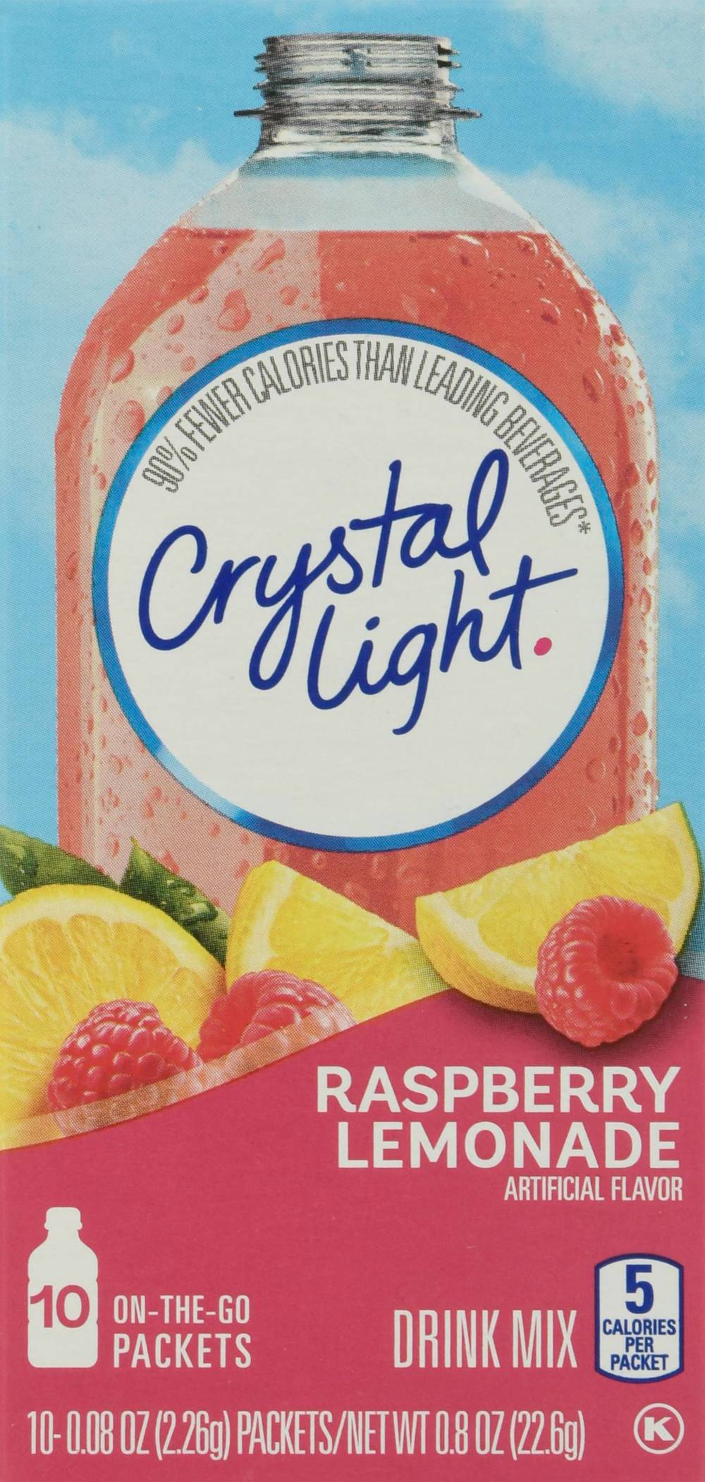 Crystal Light Raspberry Lemonade Drink Mix (10 ct, 0.8 oz)