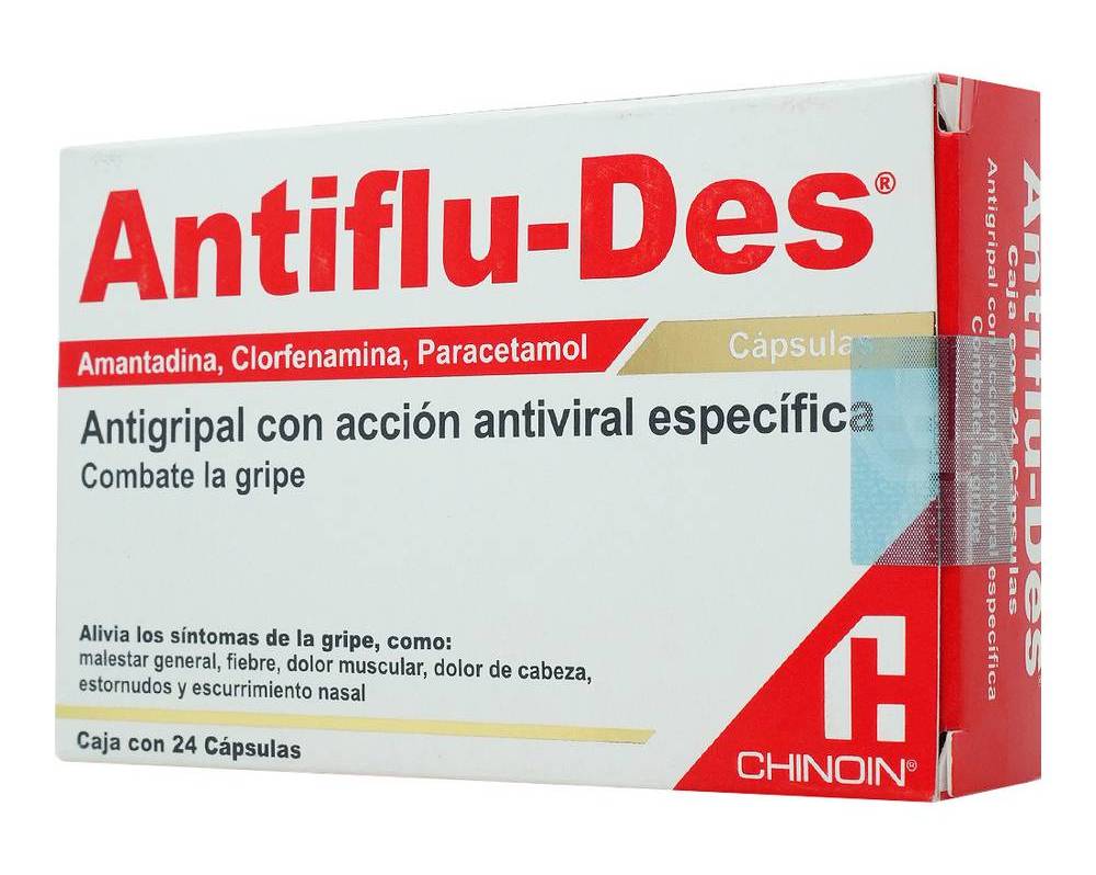 CHINOIN · Antiflu-des cápsulas (24 un)