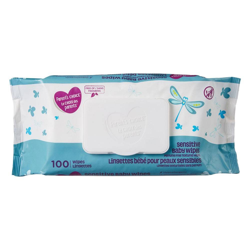 Parent's Choice Perfume Free Sensitive Textured Baby Wipes (100 units)