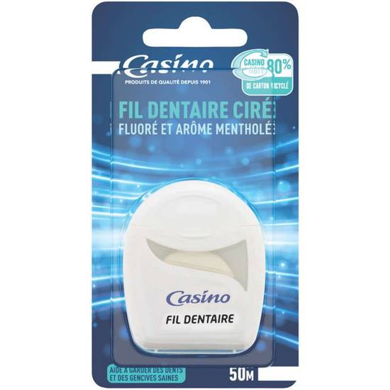 Casino Fil dentaire - Fluoré - Mentholé - 50m - x1
