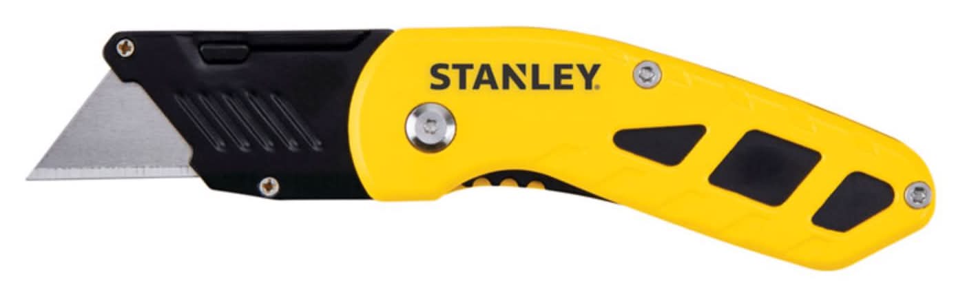 Stanley 4 In. Folding Compact Utility Knife Black/Yellow 1 Pc