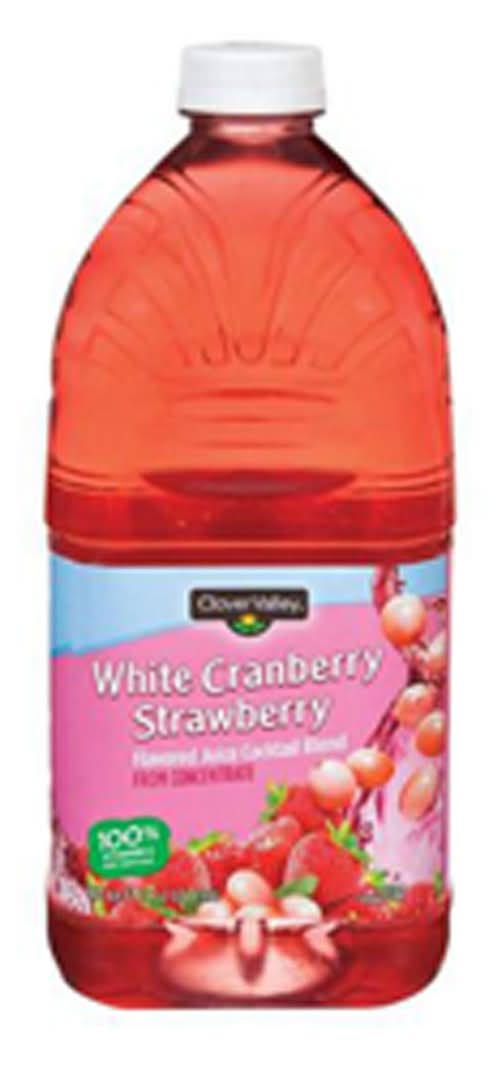 Clover Valley White Cranberry Strawberry Juice 64 Fl Oz