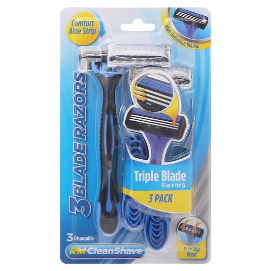 Rm Cleanshave Triple Blade Disposable Razors