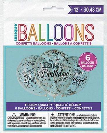 Unique Confetti Balloons (6 units)