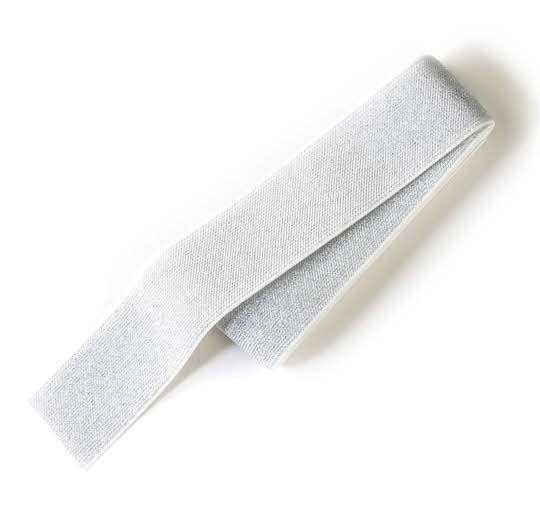 Loops & Threads Metallic Elastic Waistband, 1.75" x 2 yd, Silver