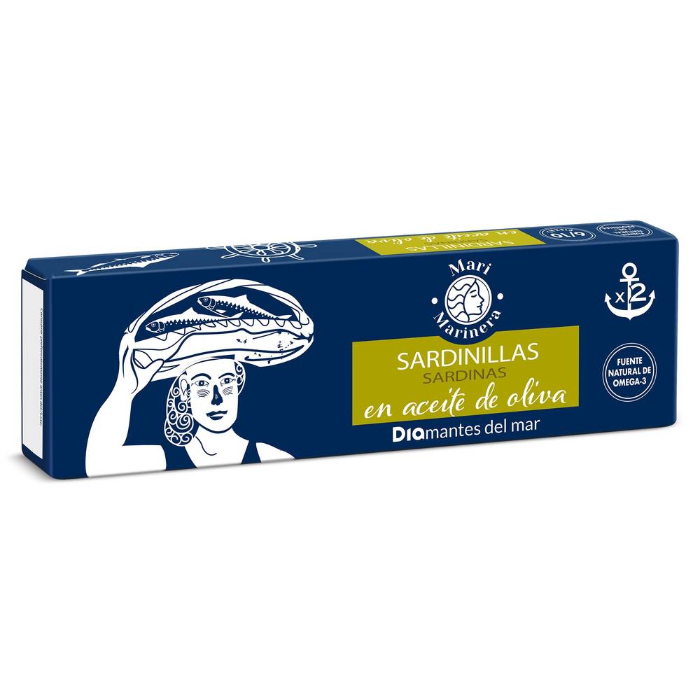 Sardinillas En Aceite De Oliva Mari Marinera De Dia Lata 2 X 62 G