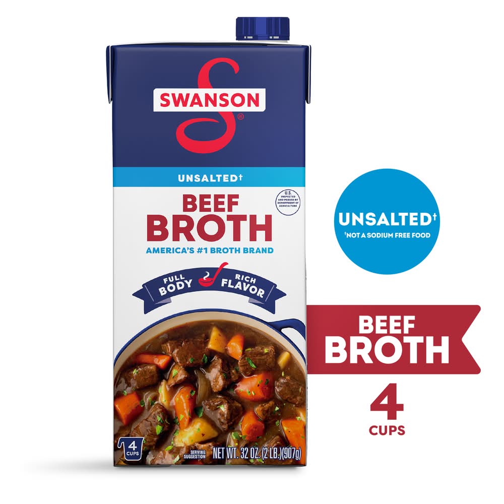 Swanson Unsalted Beef Broth (32 oz)