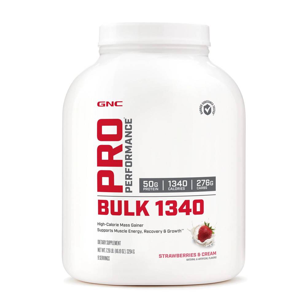 Gnc Pro Performance Bulk 1340 Powder (116.19 oz) (strawberries & cream)