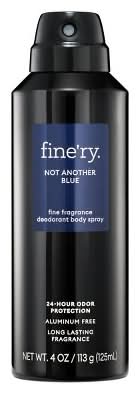 fine'ry. Fine Fragrance Deodorant Body Spray, Not Another Blue, Men (4 oz)