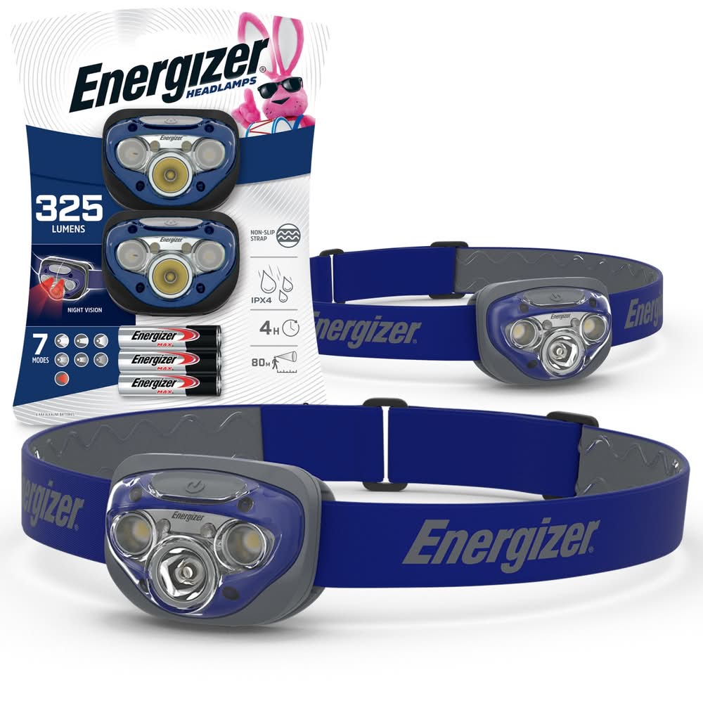 Energizer 325-Lumen 7 -Mode LED Headlamp 2 -Pack