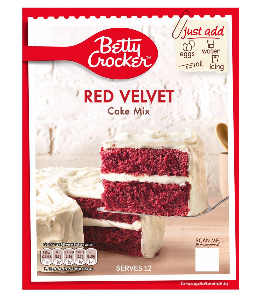 Betty Crocker Red Velvet Chocolate Cake Mix 450g