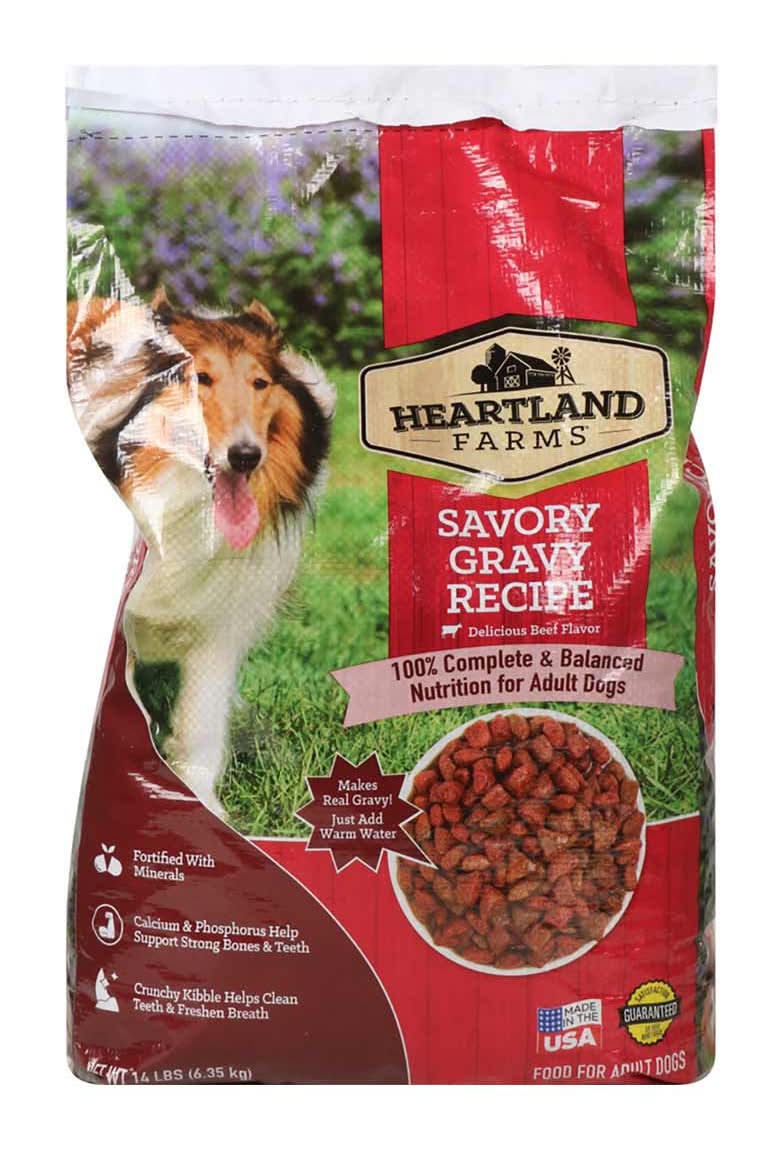 Heartland Farmss Savory Gravy Recipe Dog Food Beef Flavor 14 Lbs
