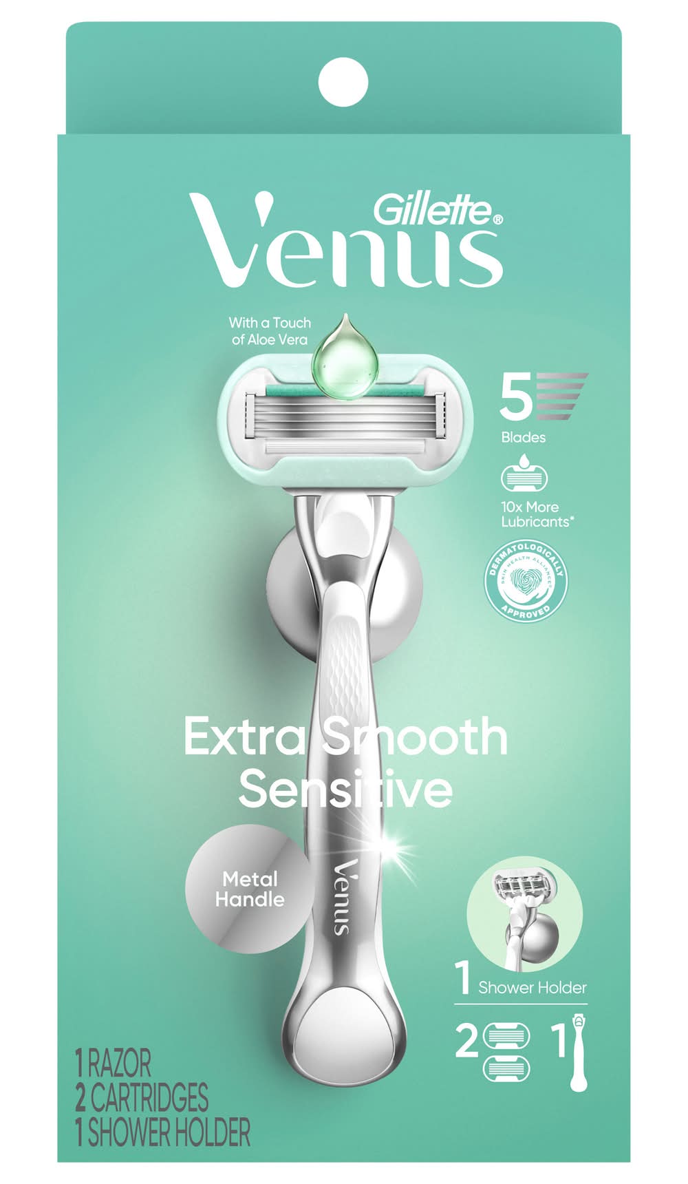 Gillette Venus Sensitive Razor & Cartridges, Women (3.7 oz, 2 ct)