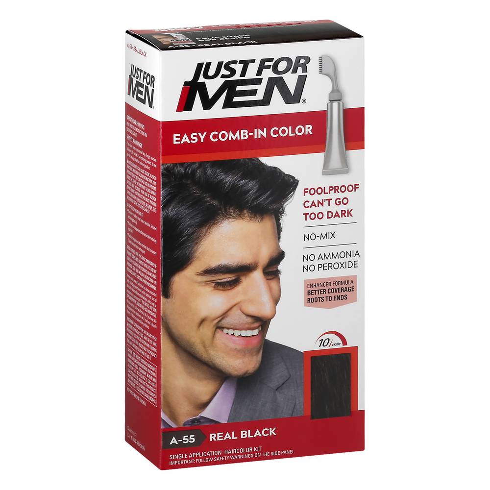 Just For Men A-55 Real Black Easy Comb-In Color (2.56 oz)