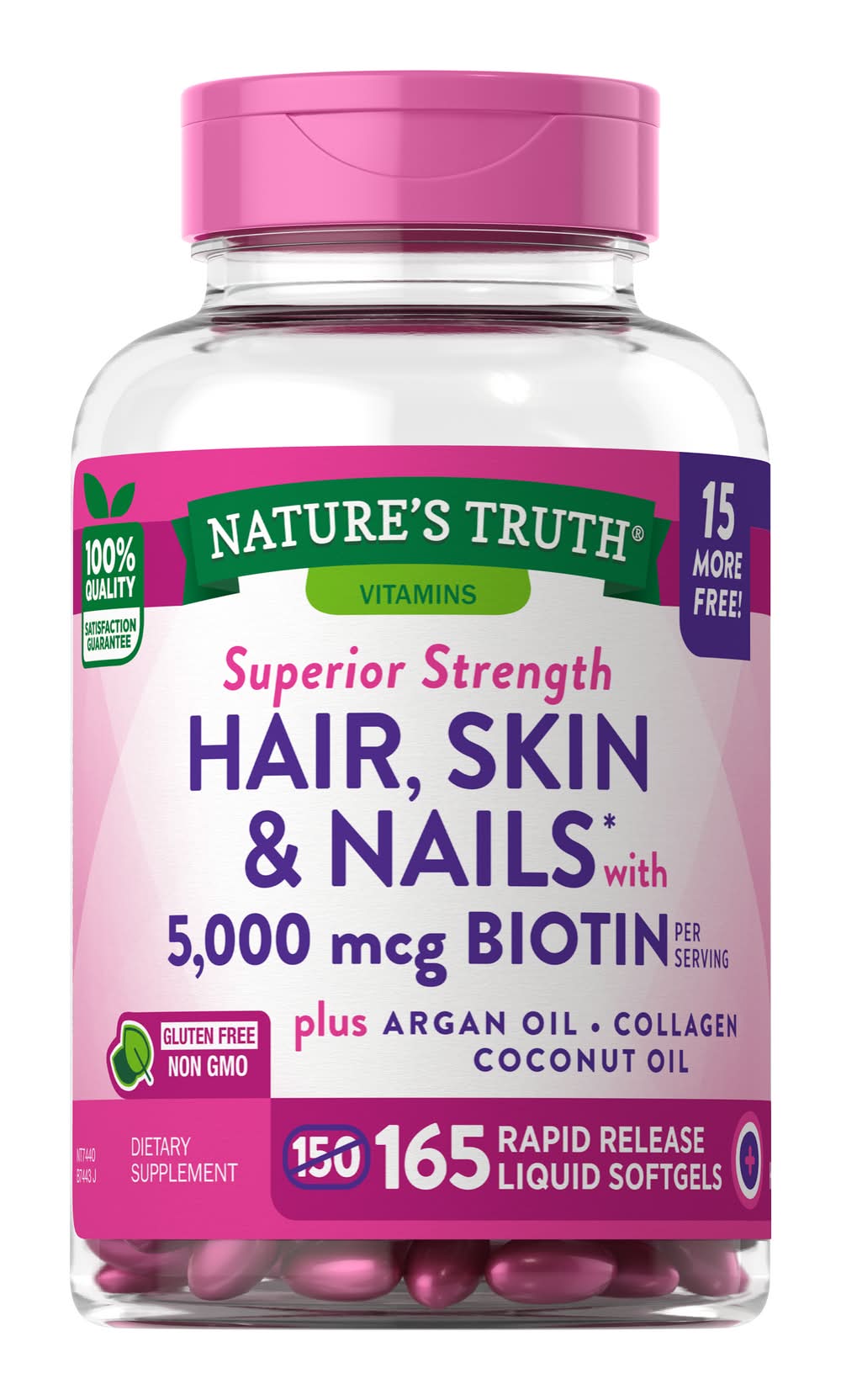 Nature's Truth Hair Skin & Nails Rapid Liquid Softgels