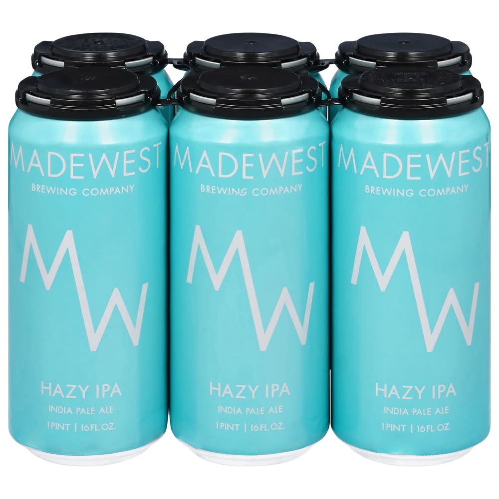 MadeWest Brewing Hazy Ipa Beer (6 x 16 fl oz)