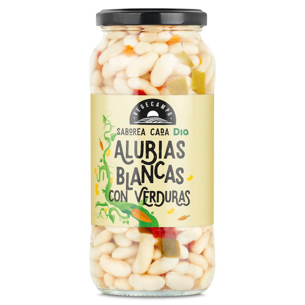 Alubias Blancas Con Verduras Vegecampo De Dia Frasco 400 G