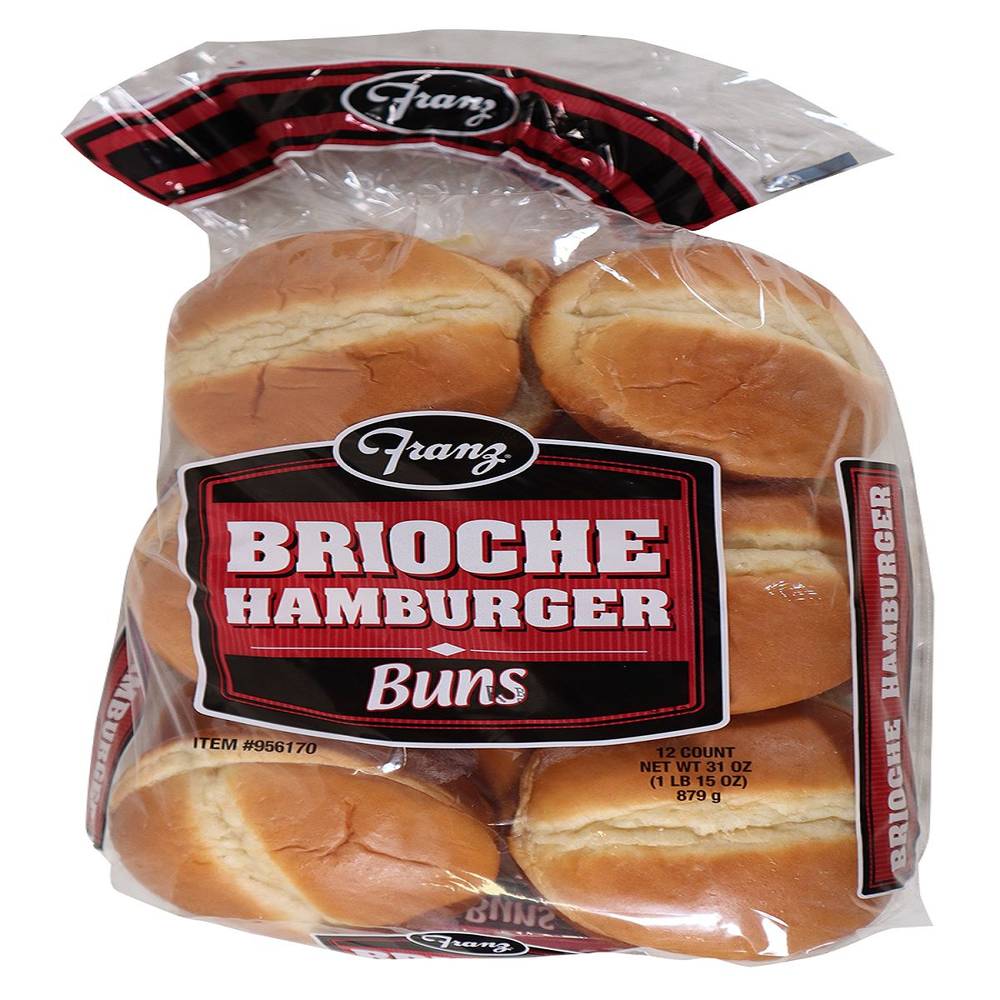 Franz Brioche Hamburger Buns (31 oz, 12 ct)