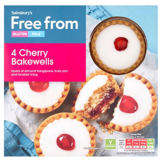 Sainsbury's Deliciously Free From Cherry Bakewell Tarts x4