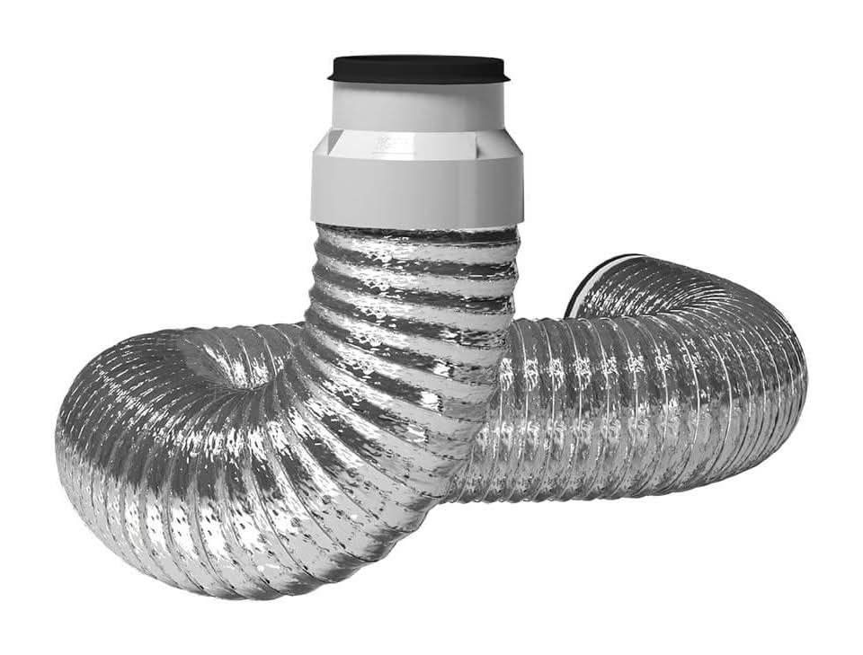 Everbilt 4 In. X 2 Ft. Heavy Duty Flexible Aluminum Dryer Vent Hookup Kit