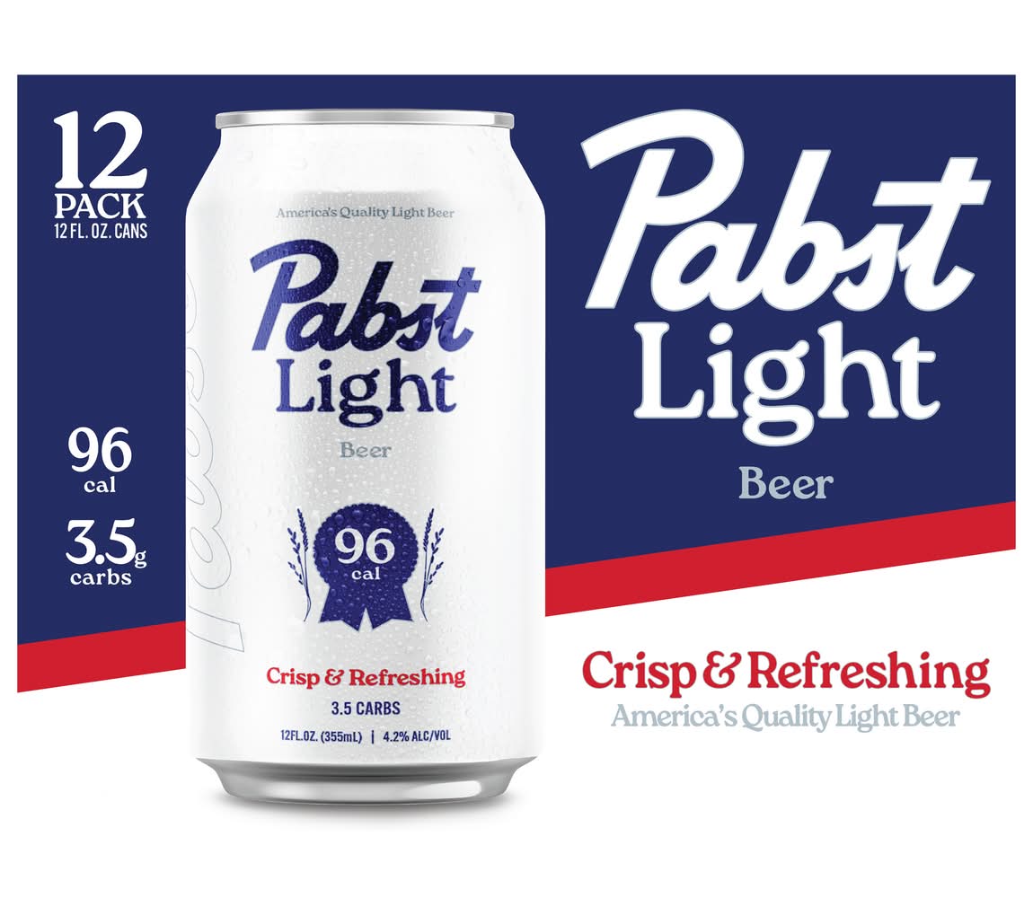 Pabst Blue Ribbon Crisp & Refreshing Light Beer (12 x 12 fl oz)