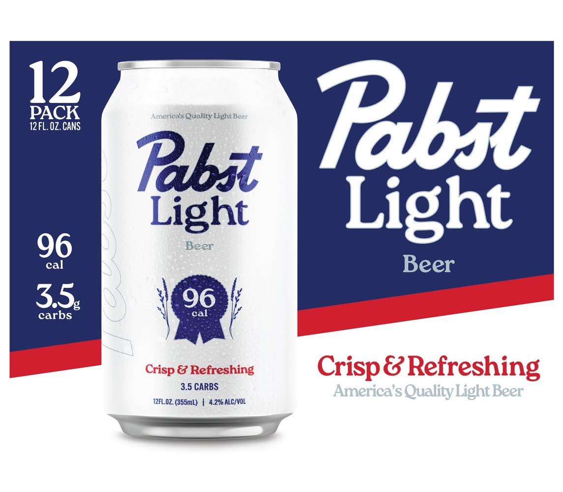 Pabst Blue Ribbon Crisp & Refreshing Light Beer (12 x 12 fl oz)