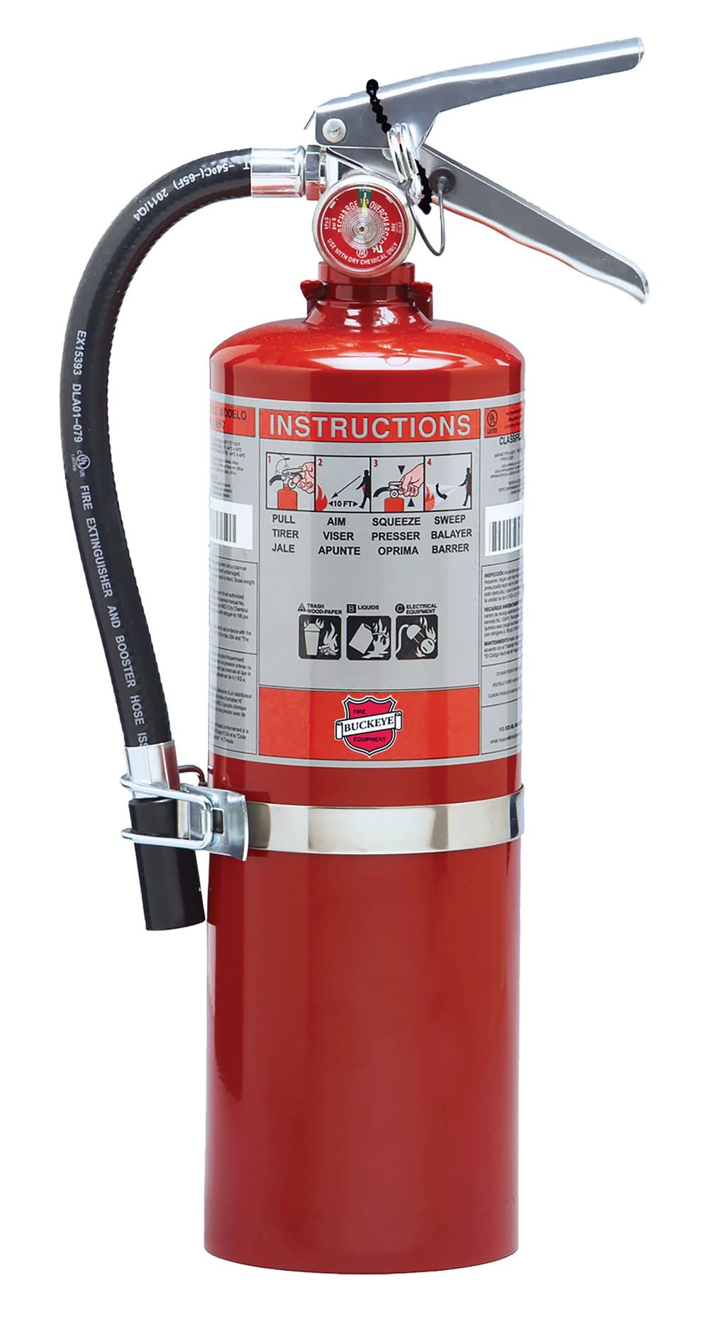 Buckeye Multipurpose 3-A:40-B:C Commercial Rechargeable Fire extinguisher