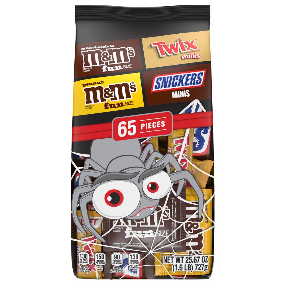 M&M's Milk Chocolate Peanut & Halloween Candy Variety Bulk (25.26 oz)