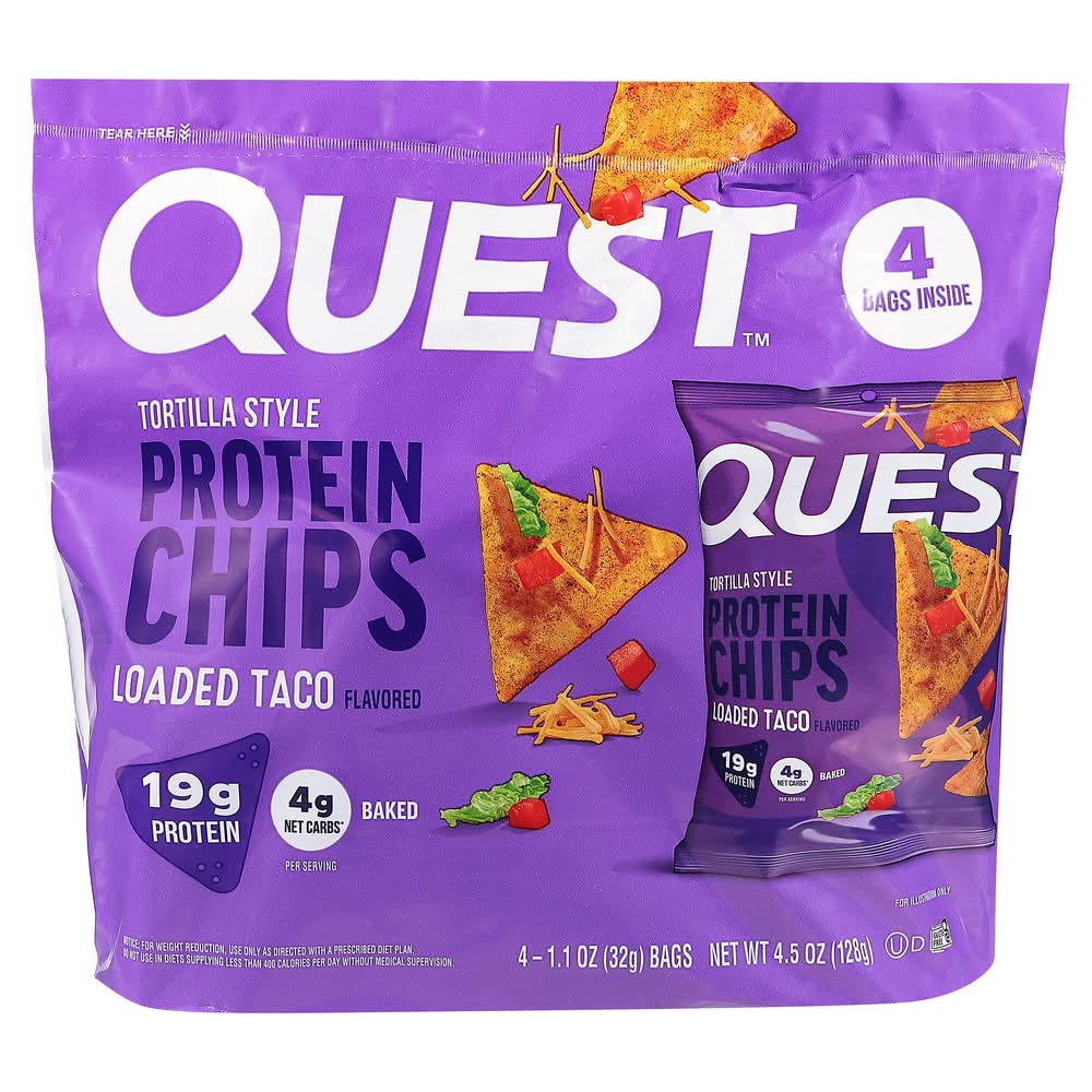 Quest Tortilla Style Protein Chips, Loaded Taco (4.5 oz, 4 ct)