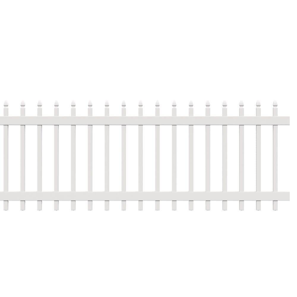 Freedom Newport 3-ft H x 8-ft W White Vinyl Picket Fence Panel (Assembled) | 73013948