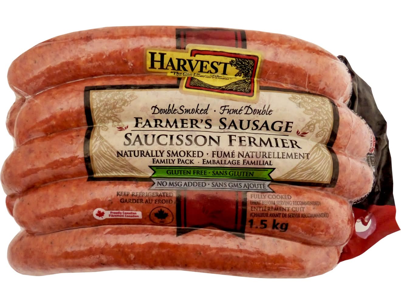 Saucis, Fermier 10 1 5Kg 7T6H Wcsl35 Ecsl 84 P420 / Harvest Meats Doubled Smoked Farmers Sausage (1.5 kg)