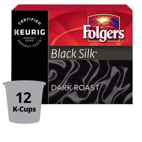 Folgers Black Silk K-Cup Coffee Pods (12 units)