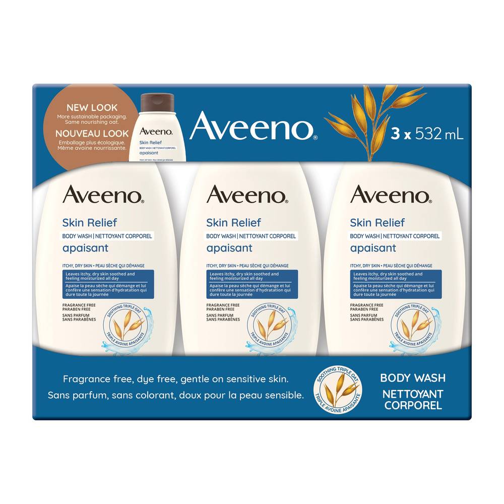 Aveeno - Gel Nettoyant Apaisant 3 X 532 Ml