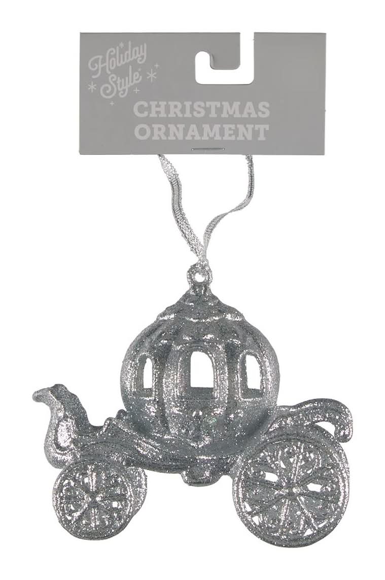 Holiday Style Christmas Carriage Shaped Ornament, Assorted