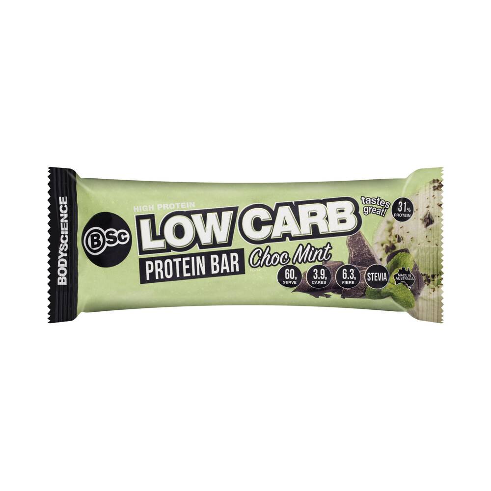 Bsc Bodyscience High Protein Low Carb Bar Choc Mint 60g