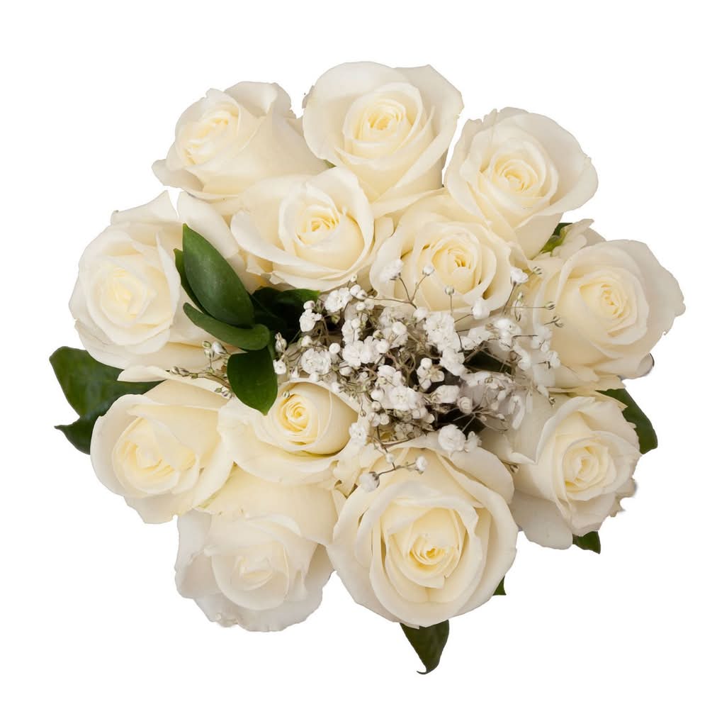 Fresh Roses Flower Bouquet With Foliage & Baby'S Breath, Assorted Colors