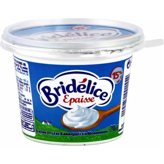 Crème Epaisse Légère 15% Mat.Gr. Bridelice - le pot de 20 cl