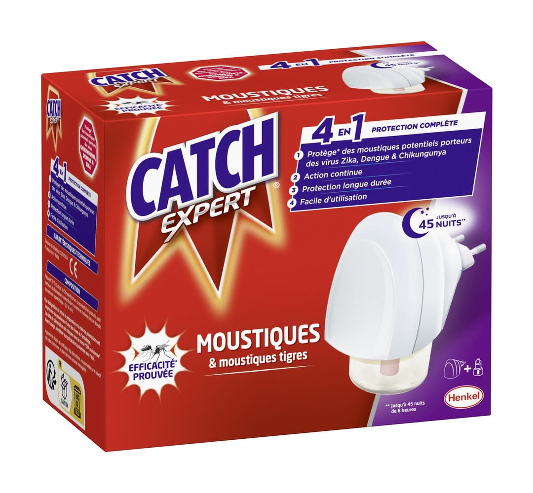 Catch Expert - Anti moustique diffuseur éléctrique avec recharge jusqu'à 45 nuit