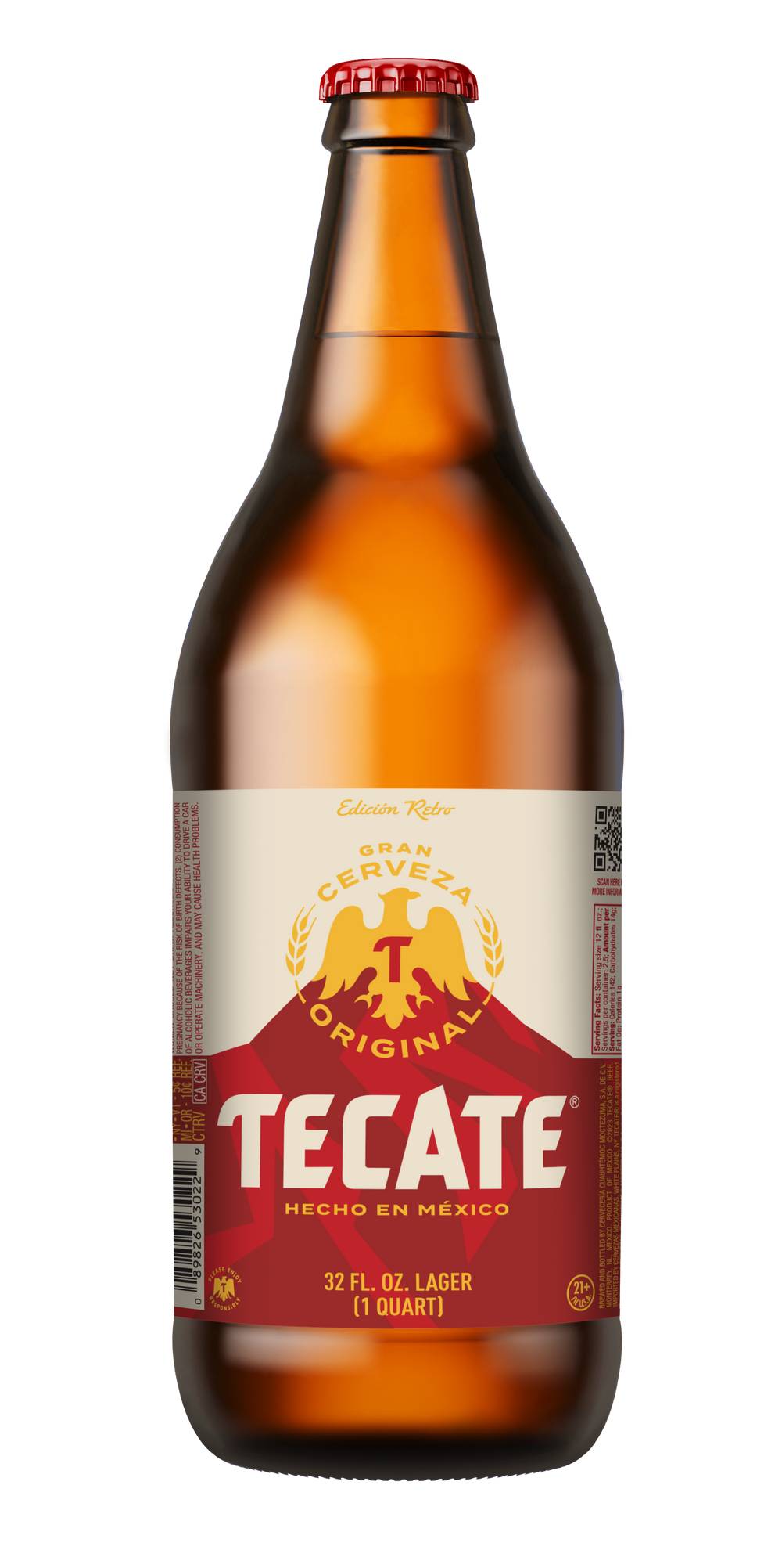 Tecate Original Cerveza Lager Beer (32 fl oz)