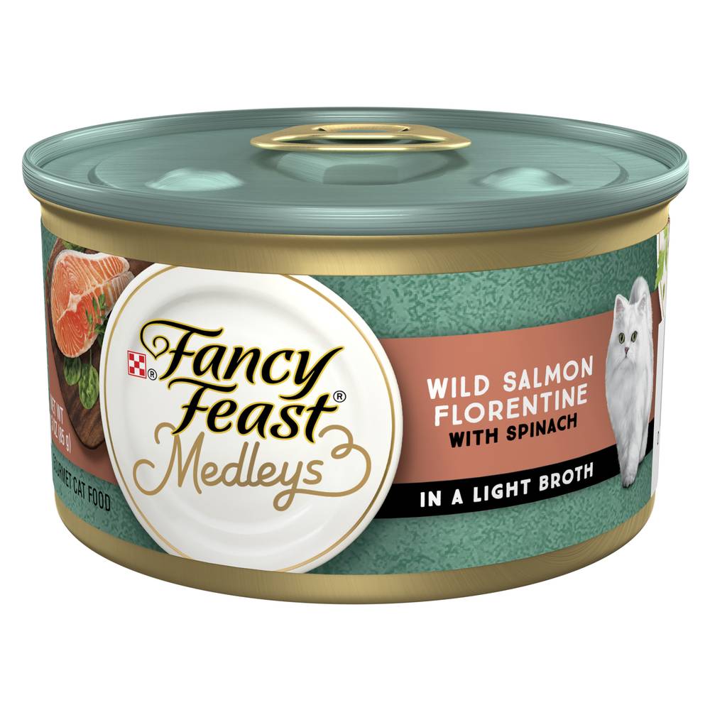 Fancy Feast Medleys Wild Salmon Florentine Cat Food 85g