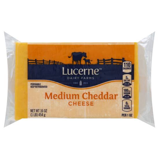 Lucerne Medium Cheddar Cheese (16 oz)