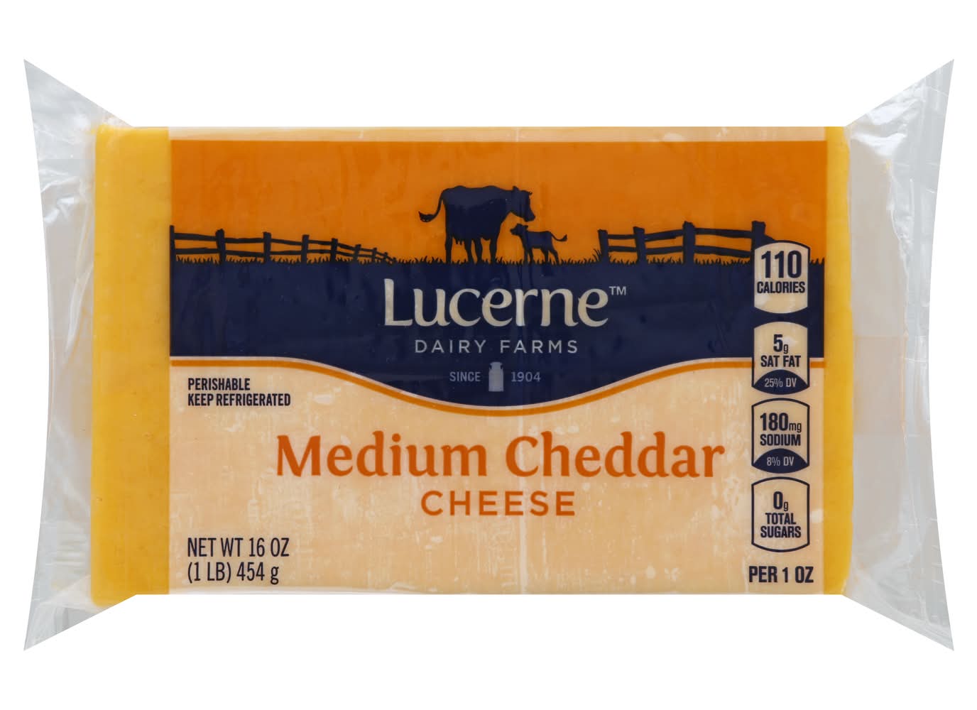Lucerne Medium Cheddar Cheese (16 oz)