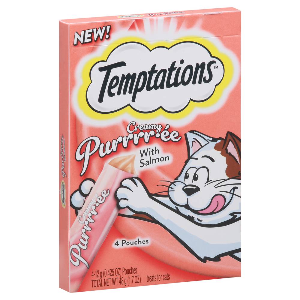 Temptations Creamy Purrrr-Ee Salmontreats For Cats (16 ct)