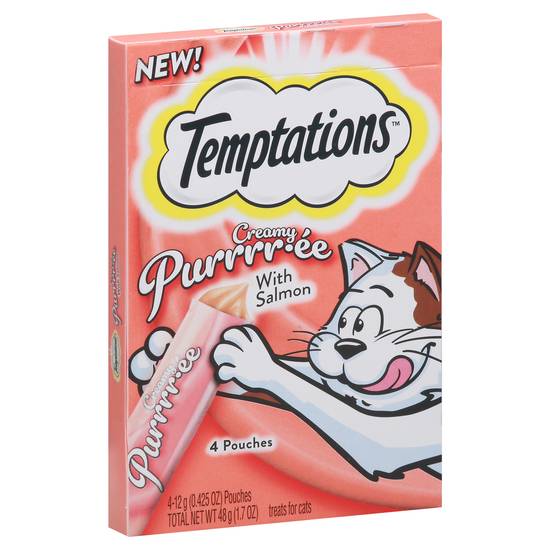 Temptations Creamy Purrrr-Ee Salmontreats For Cats (16 ct)