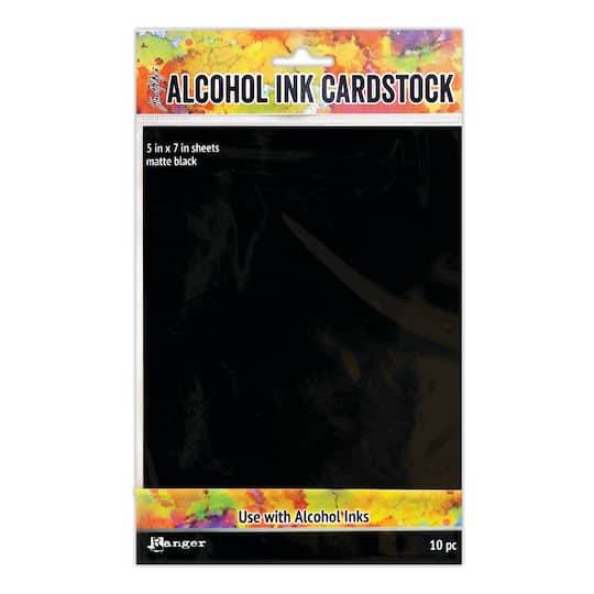 Ranger Tim Holtz Alcohol Ink Cardstock, Matte Black